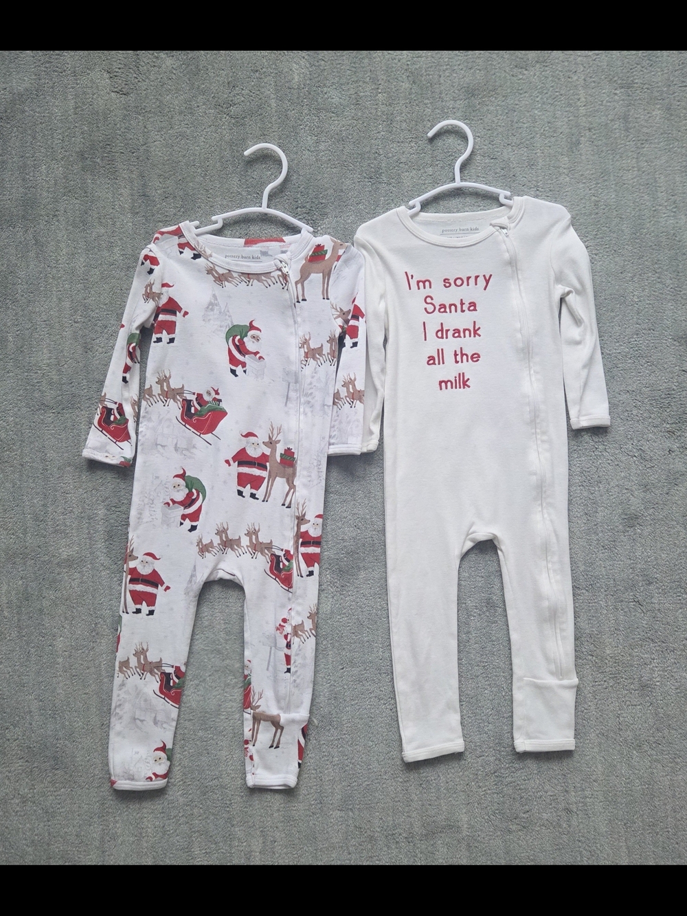 Pottery Barn Kids Holliday Footies, Set Of 2